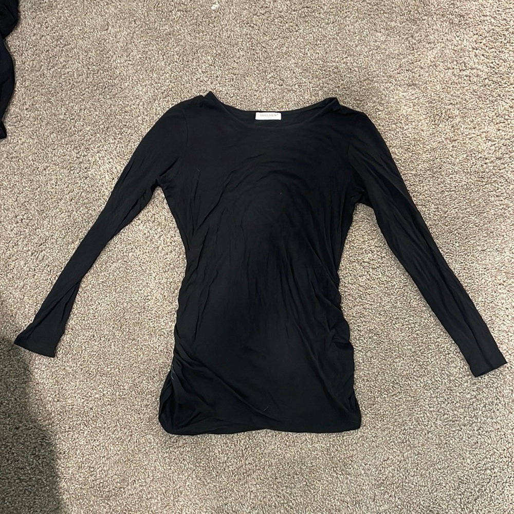 Maternity black long sleeve shirt